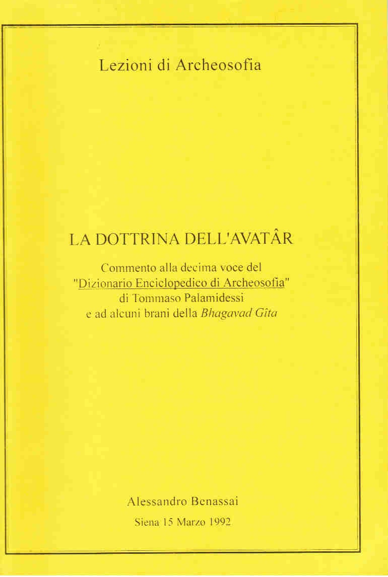 DOTTRINA DELL’AVATAR (LA) Siena 15 marzo 1992