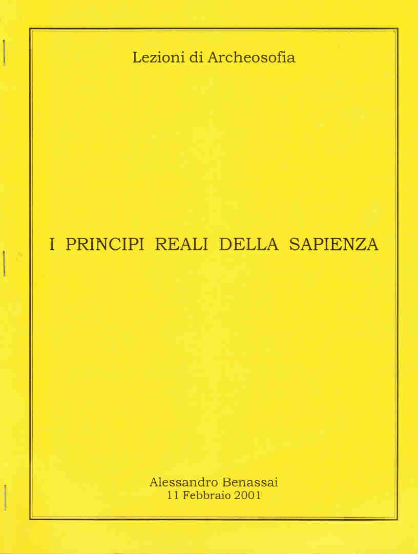 PRINCIPI REALI DELLA SAPIENZA (I)