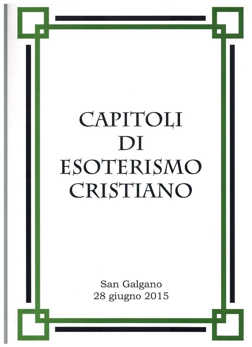 CAPITOLI DI ESOTERISMO CRISTIANO