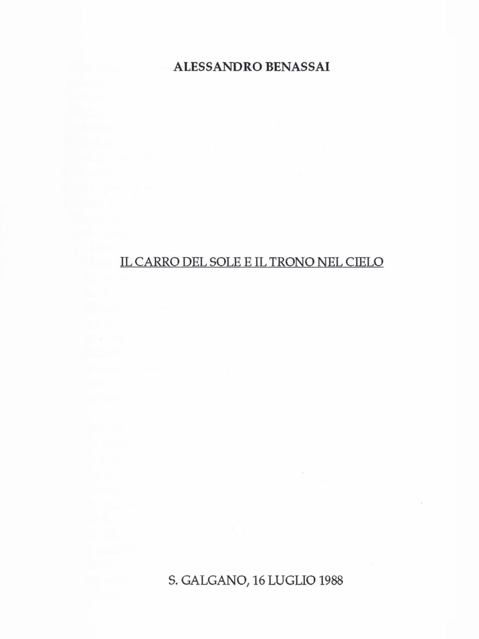 CARRO DEL SOLE E IL TRONO NEL CIELO (IL)